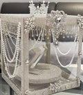 white  with pearl box for  shoes DIY set