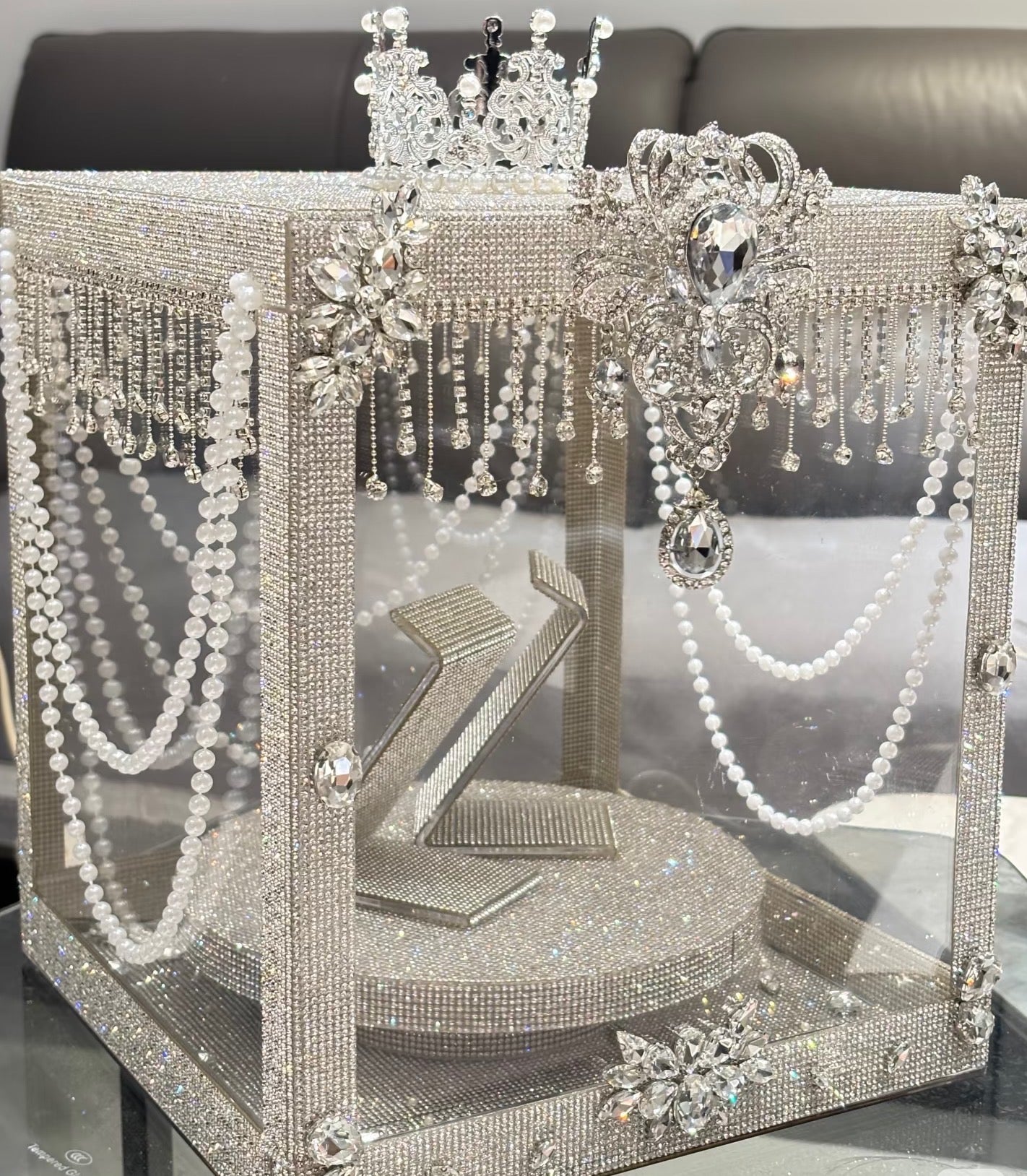 white  with pearl box for  shoes DIY set